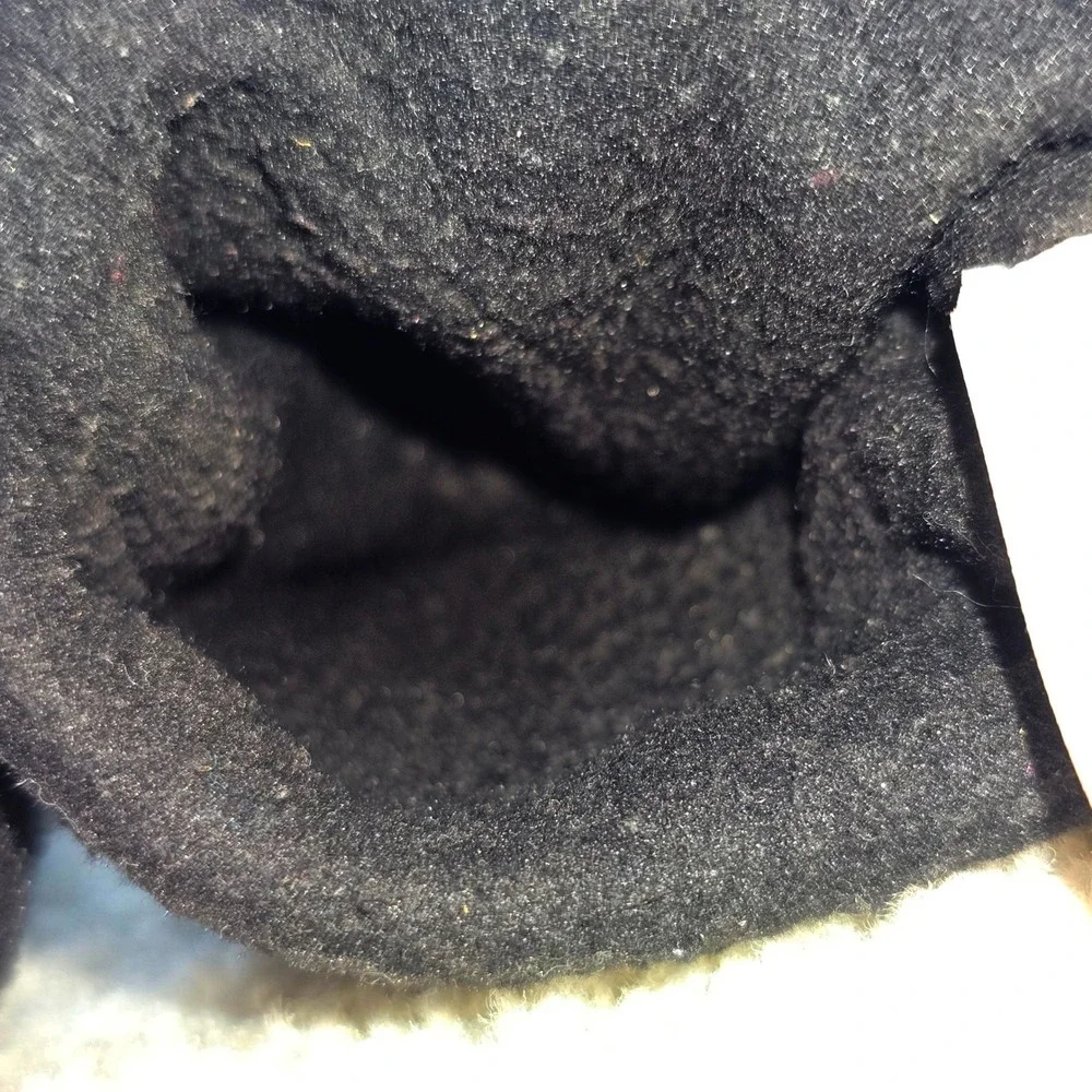 Aris Women's Size 7.5 Black Genuine Leather Lined Winter Gloves Vintage